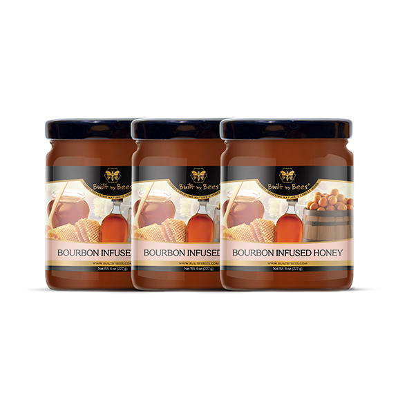 Bourbon Barrel Aged Honey · Weight: 8 oz. Three Pack