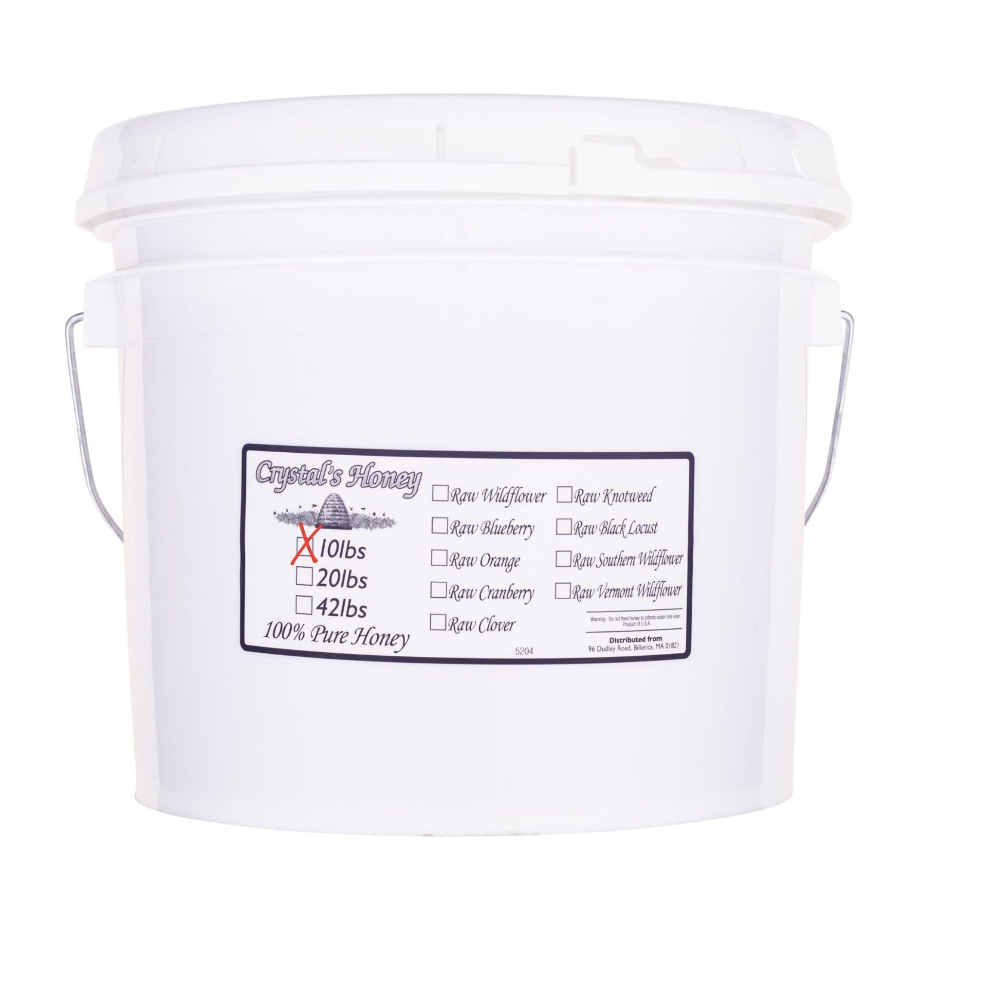 10lb Raw Honey pail · Raw Southern Wildflower (Ship Only) / Raw - Unheated & unfiltered - consistency can vary - Liquid - Solid or creamy
