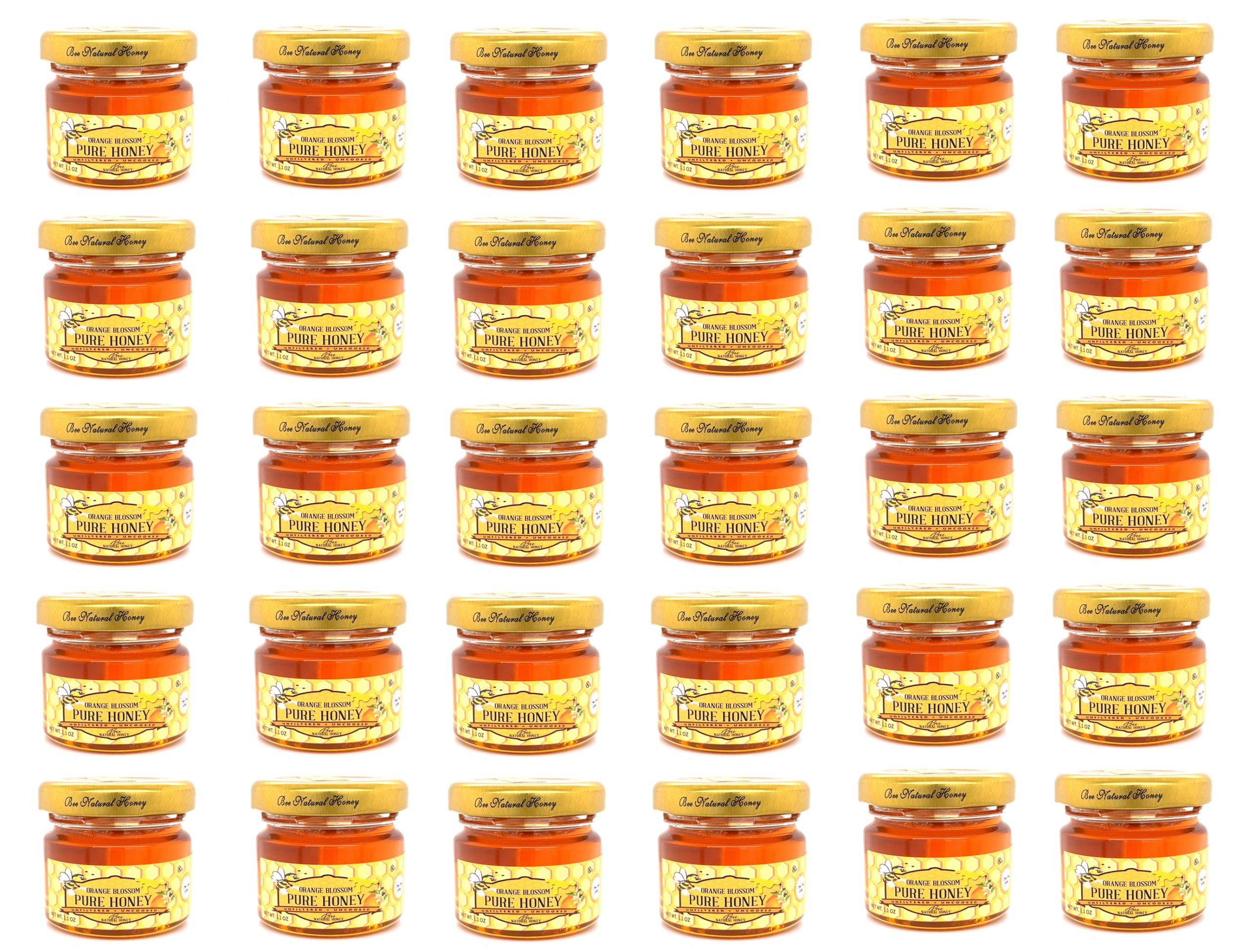 Case of 30 Orange Blossom Honey 1.1oz bottles