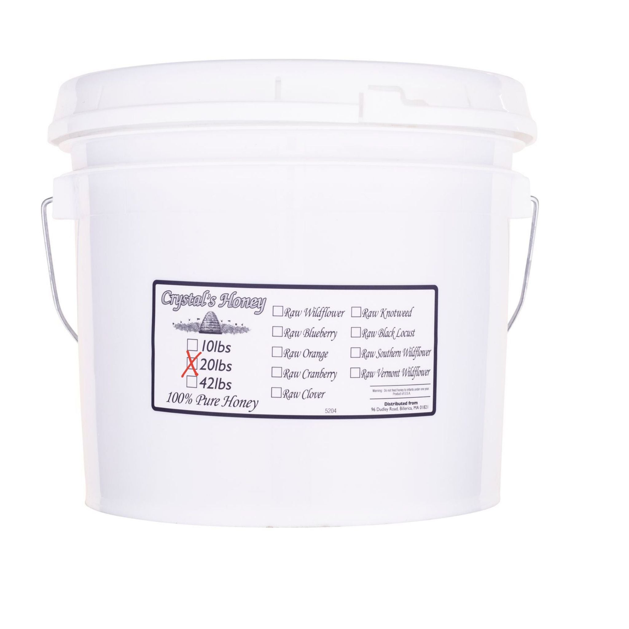20lb Raw Honey Pail · Raw Southern Wildflower (Ship Only) / Raw - Unheated & unfiltered - consistency can vary - Liquid - Solid or creamy
