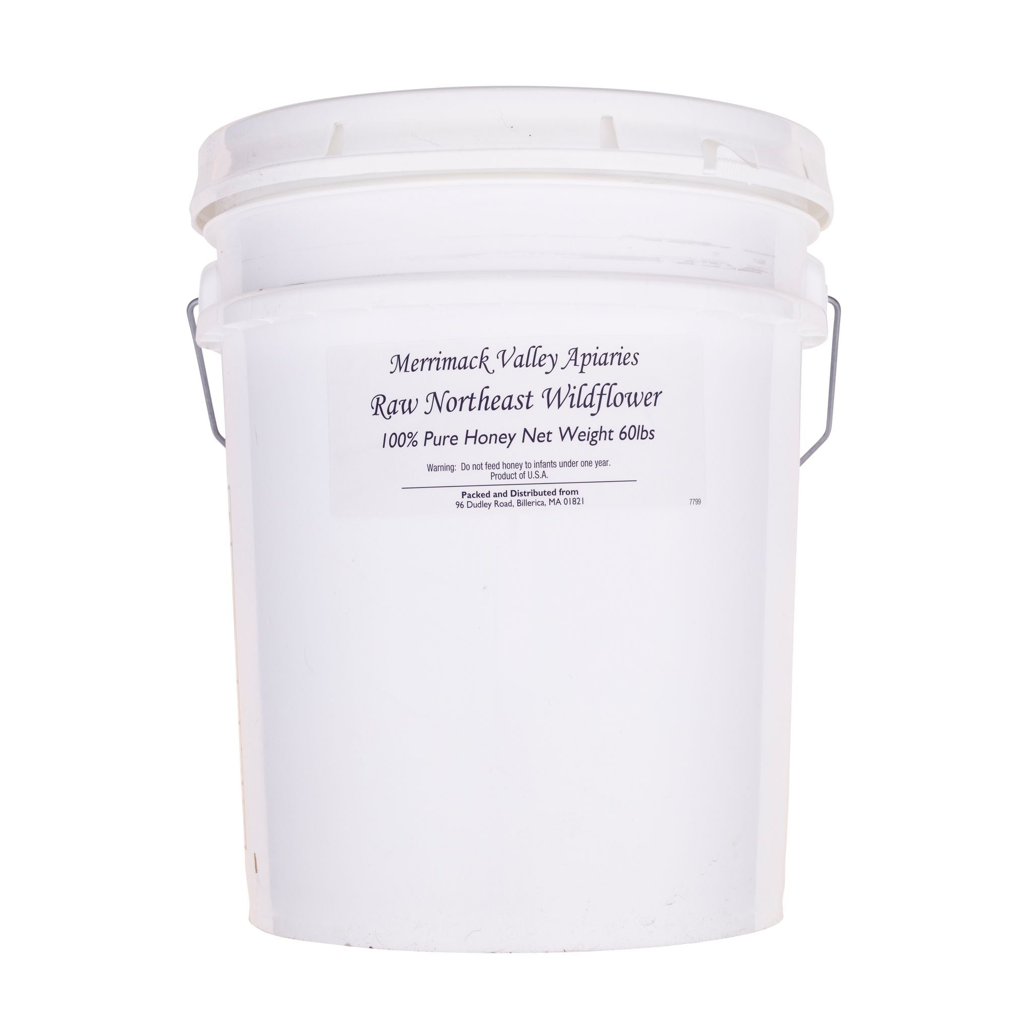 60 lb Bulk Raw Honey Pail · Northeast Raw Wildflower / Raw - Unheated & unfiltered - consistency can vary - Liquid - Solid or creamy