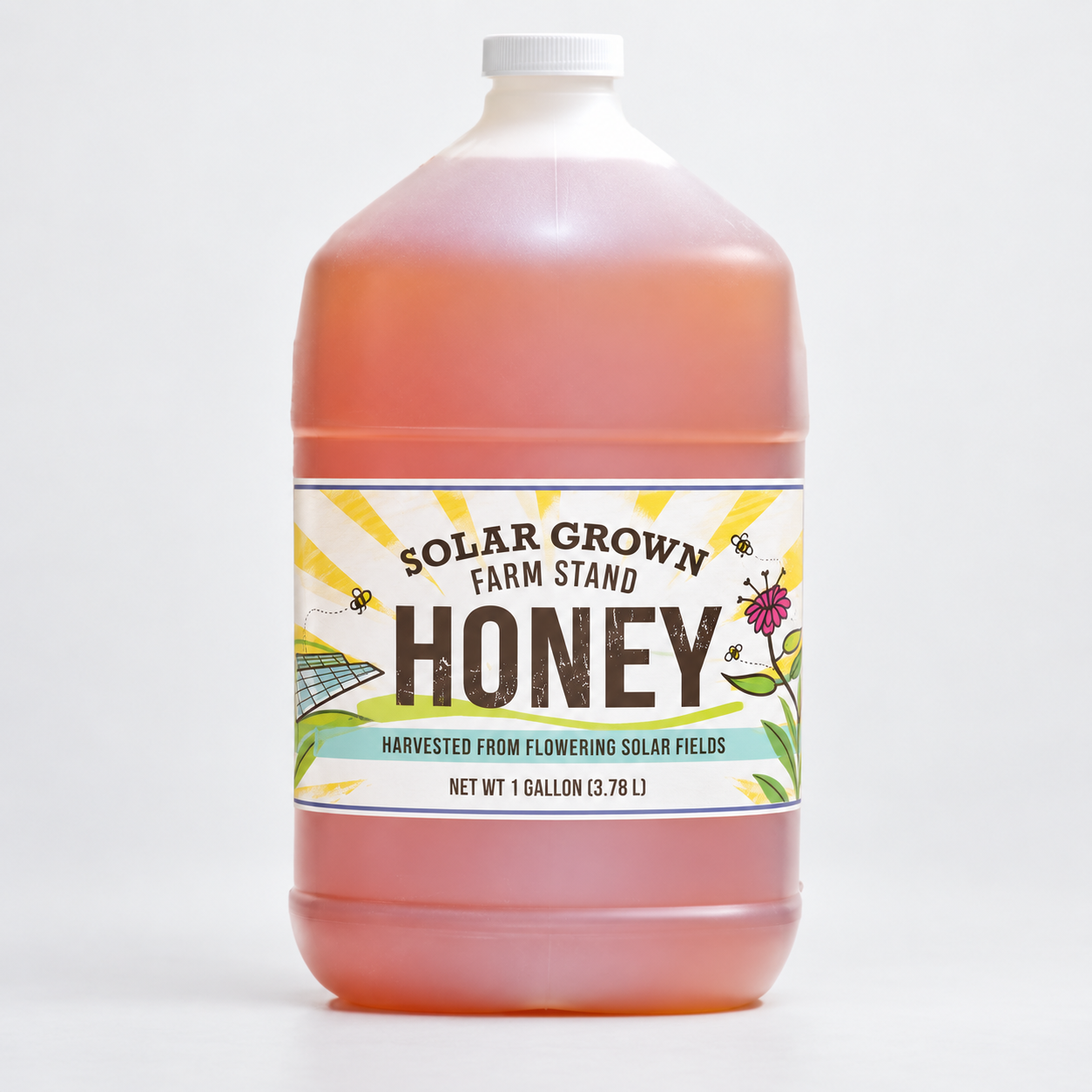 Bare Honey Bulk Raw Solar Grown Honey, 12 lb Jug