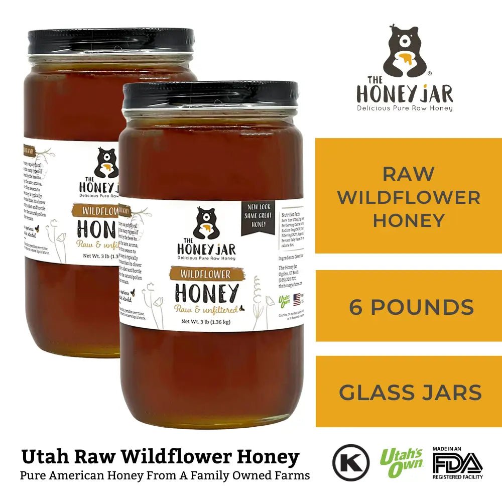 Utah Wildflower Honey - Raw and Unfiltered Bulk - 1 Quart (3lbs) · 2 Quarts (6 lbs) (SAVE $8.00)
