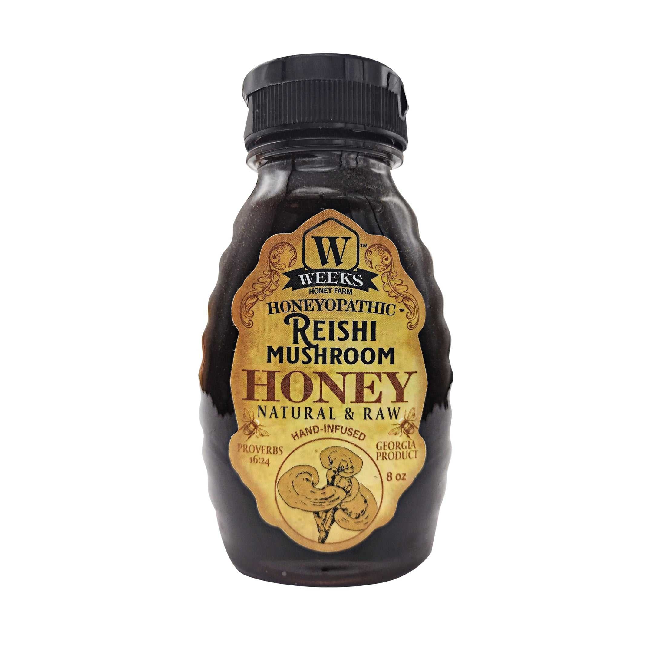 Raw Reishi Mushroom Infused Honey – 8 oz