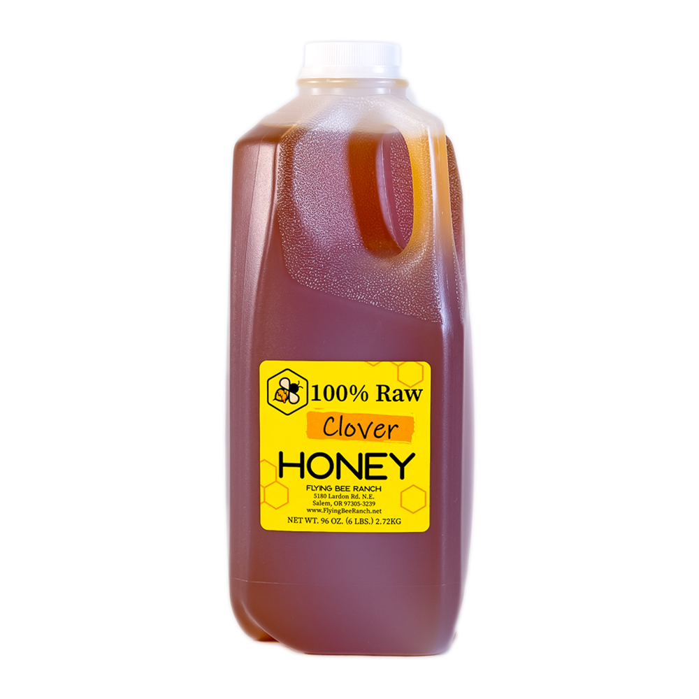 Clover Honey · Sizes: 6 lbs. Jug