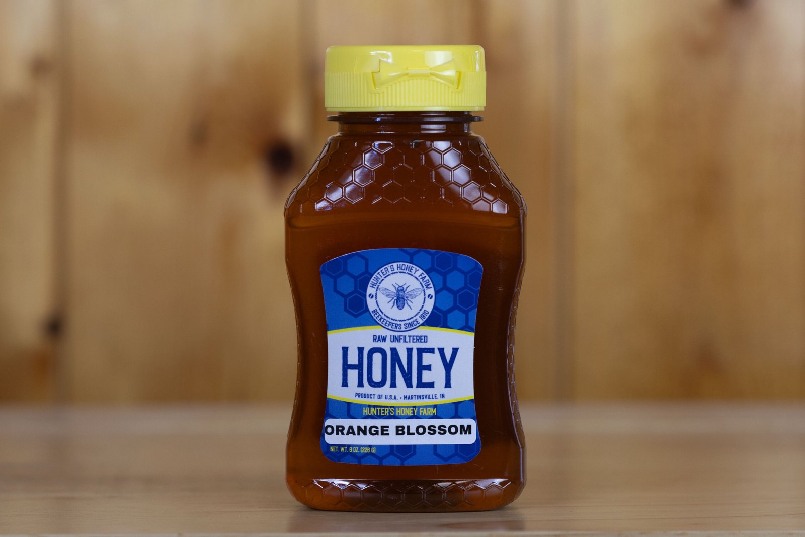 Raw Orange Blossom Honey · Bottle Size: 8 oz, Unit of Measure: Case of 12
