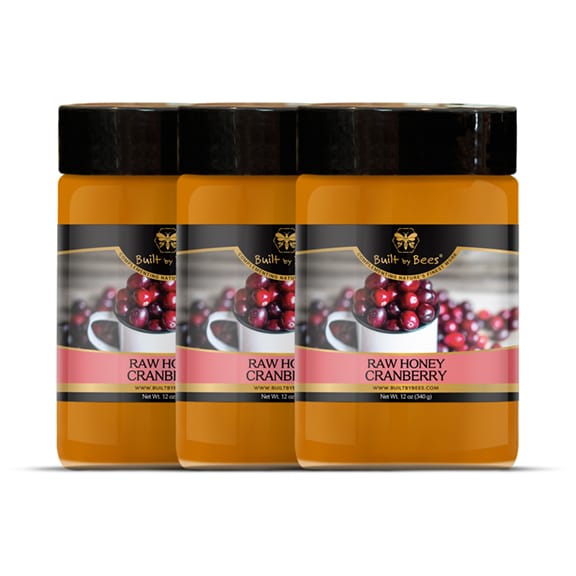 Raw Cranberry Blossom Honey · Weight: 12 oz. Three Pack