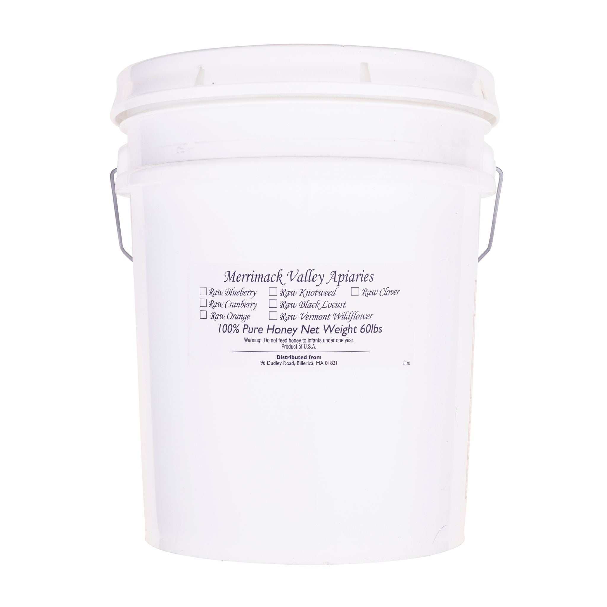 60 lb Bulk Raw Honey Pail · Southern Wildflower (Filtered) / Raw - Unheated & unfiltered - consistency can vary - Liquid - Solid or creamy