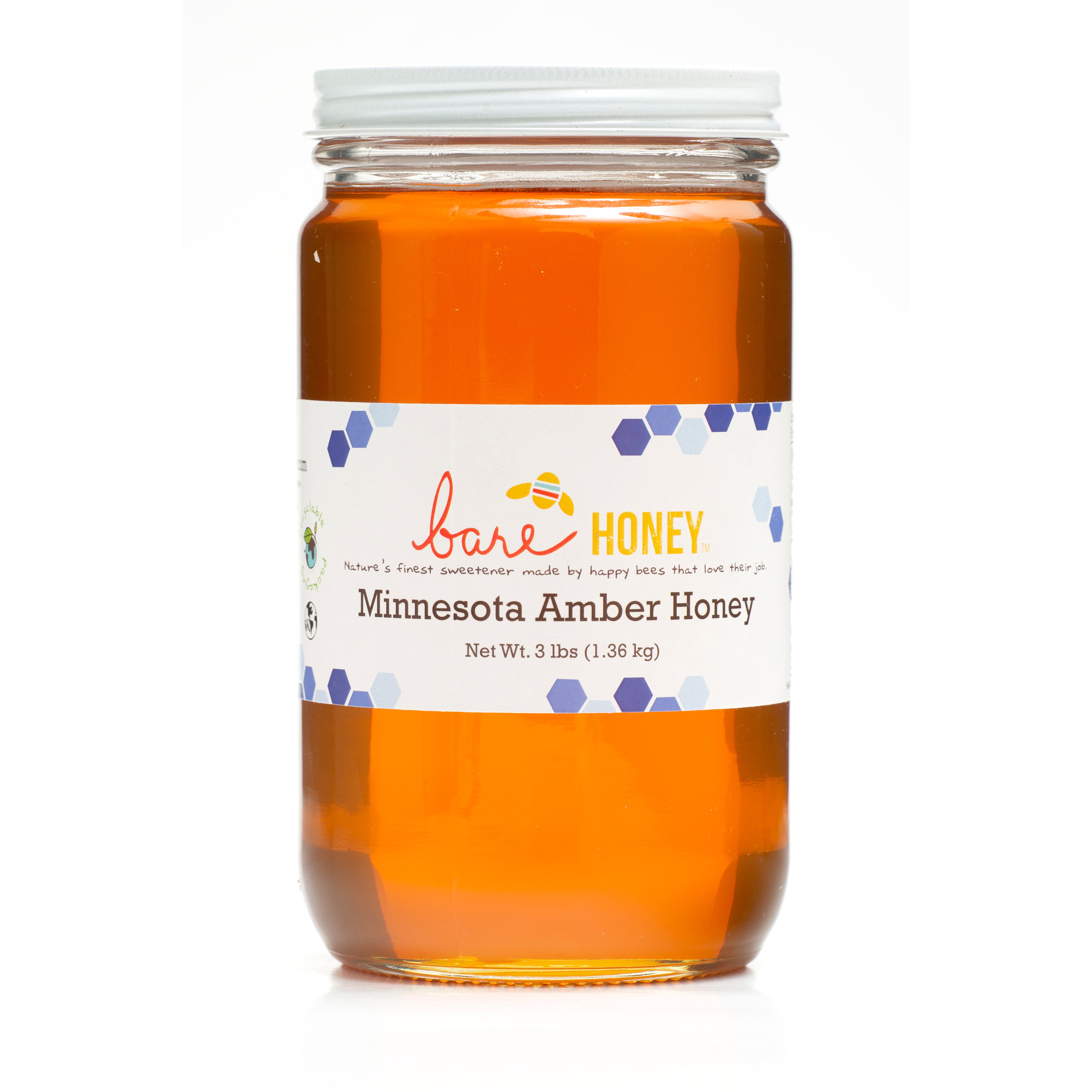 Minnesota Amber Honey, 48 oz Glass Jar