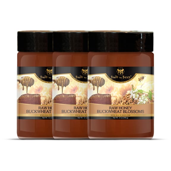 Raw Buckwheat Blossom Honey · Weight: 12 oz. Three Pack