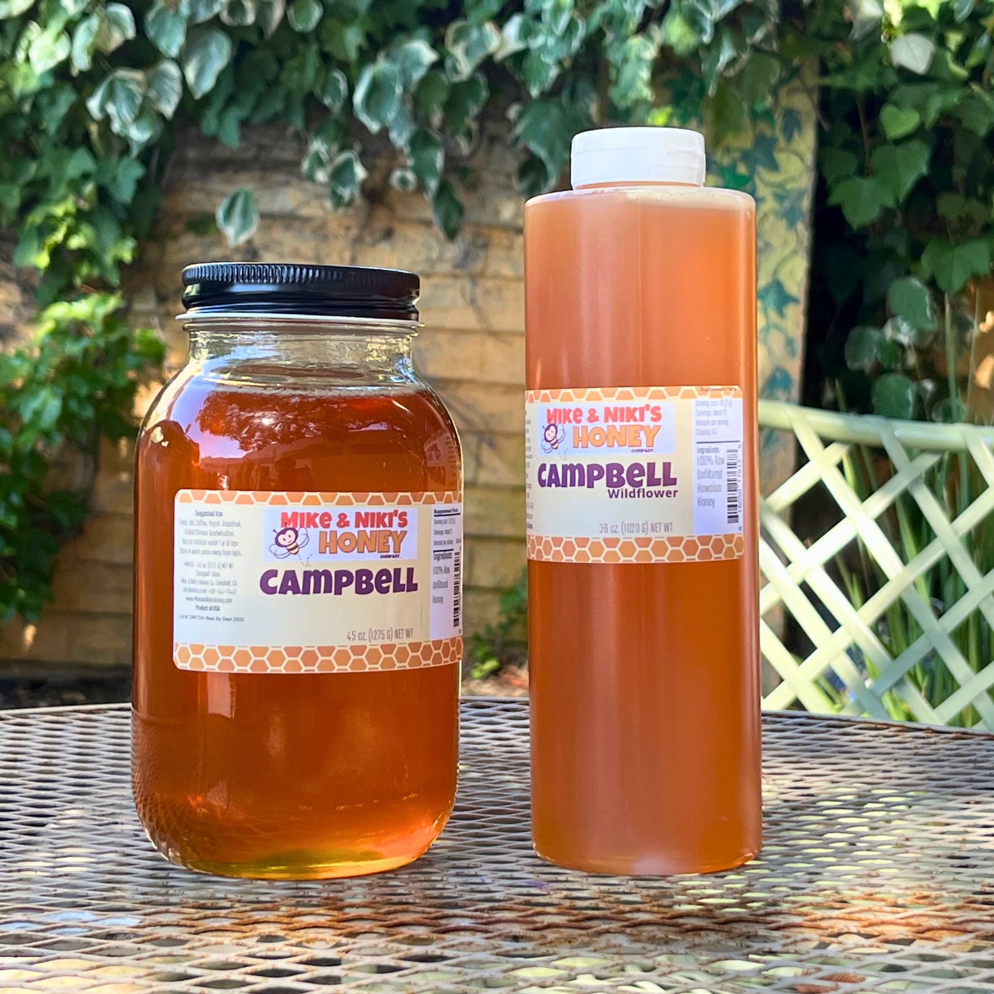 Campbell Wildflower Honey – Gallon (12lb) Pour-able Plastic