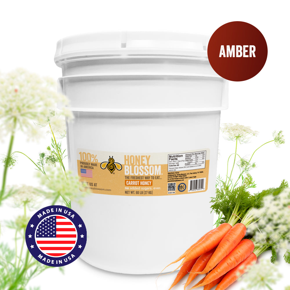 Carrot Honey (Amber) 60-lb Bucket