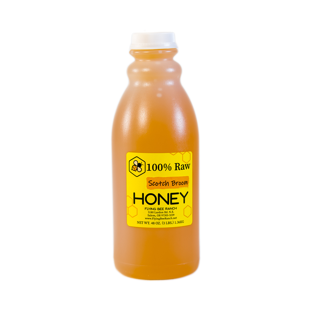 Scotch Broom Honey · Sizes: 3 lbs. Bottle