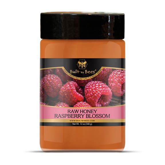 Raspberry Blossom Raw Honey · Weight: 12 oz