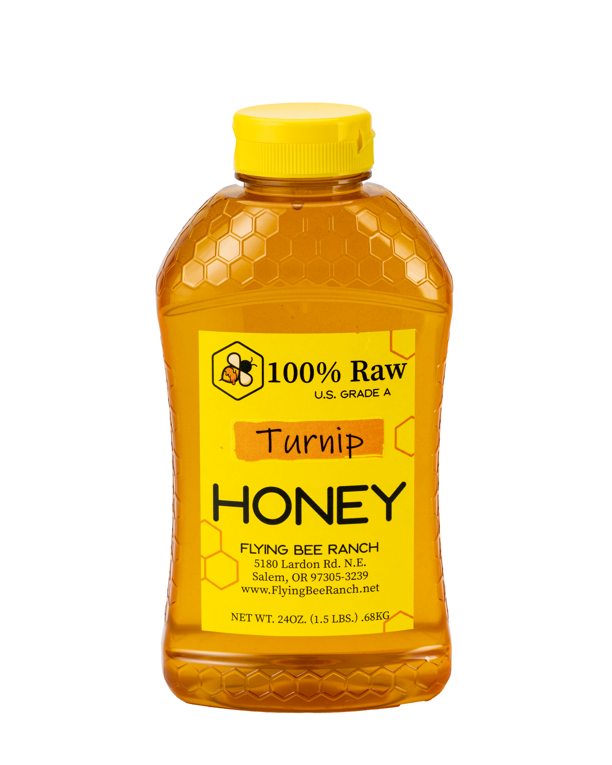 Turnip Honey · Sizes: 1.5 lbs. Bottle