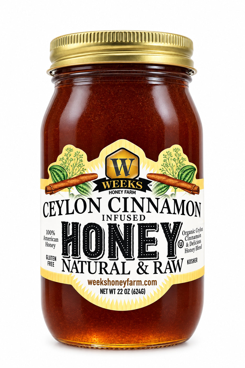 Raw Ceylon Cinnamon Infused Honey · 22 ounce