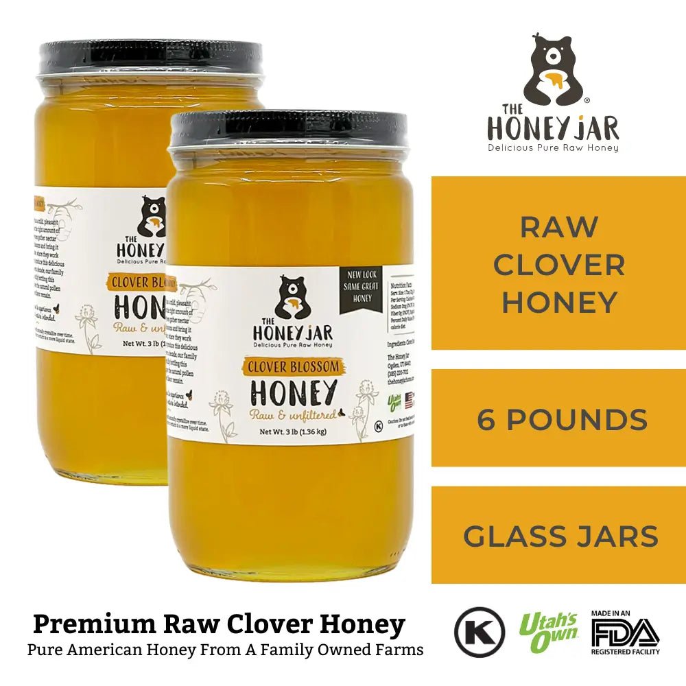 Clover Honey - Raw and Unfiltered - 1 Quart (3lbs) · 2 Quarts (6 lbs) (SAVE 10%)