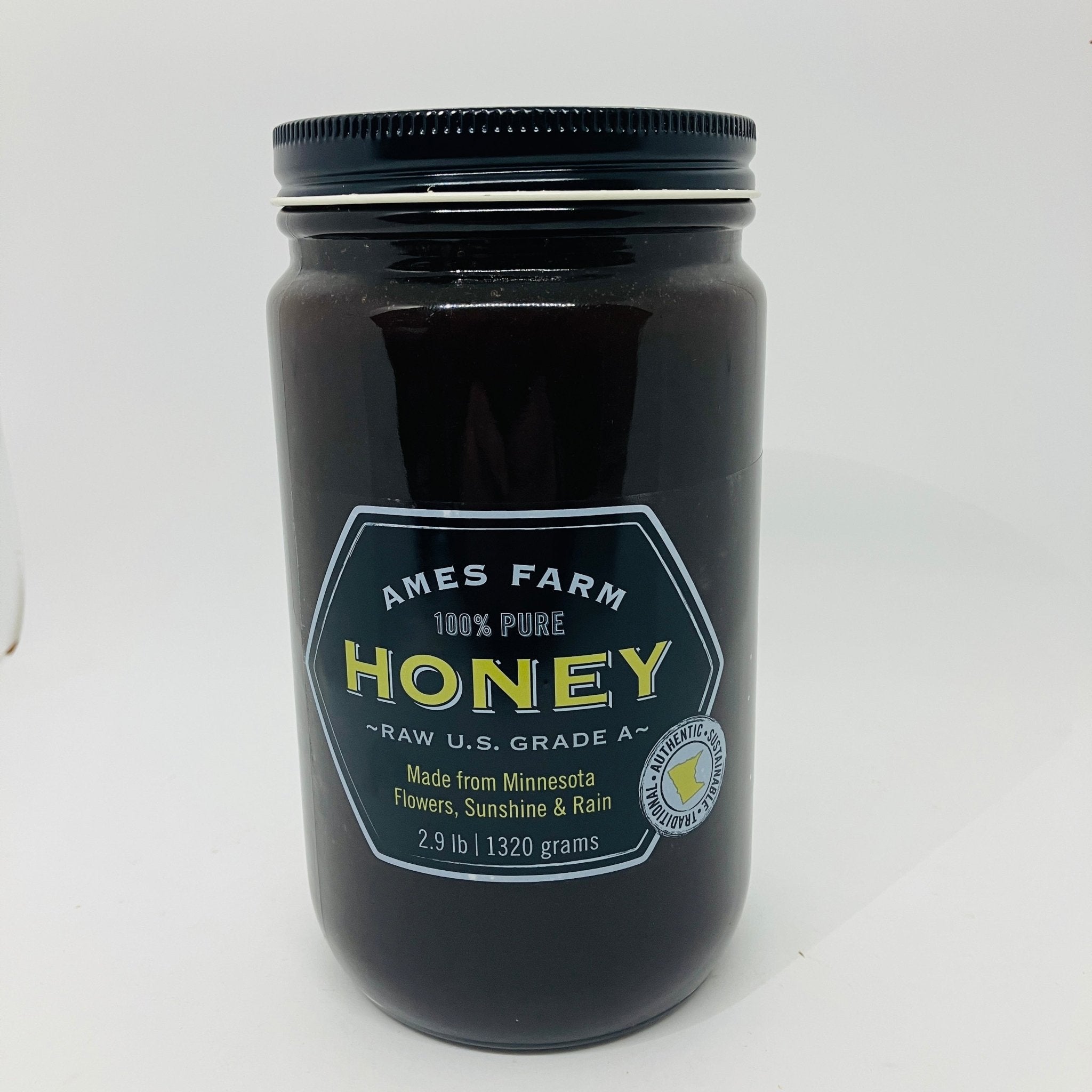 Raw Buckwheat Honey · 2.9 Pound Glass Quart